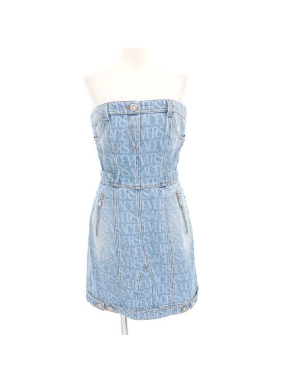 Versace Denim Dress Blue